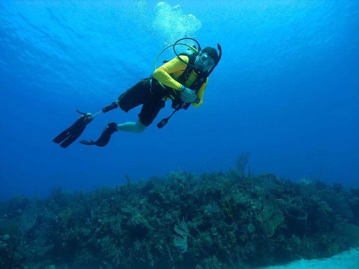 Adam SCUBA diving off the coast of Florida.