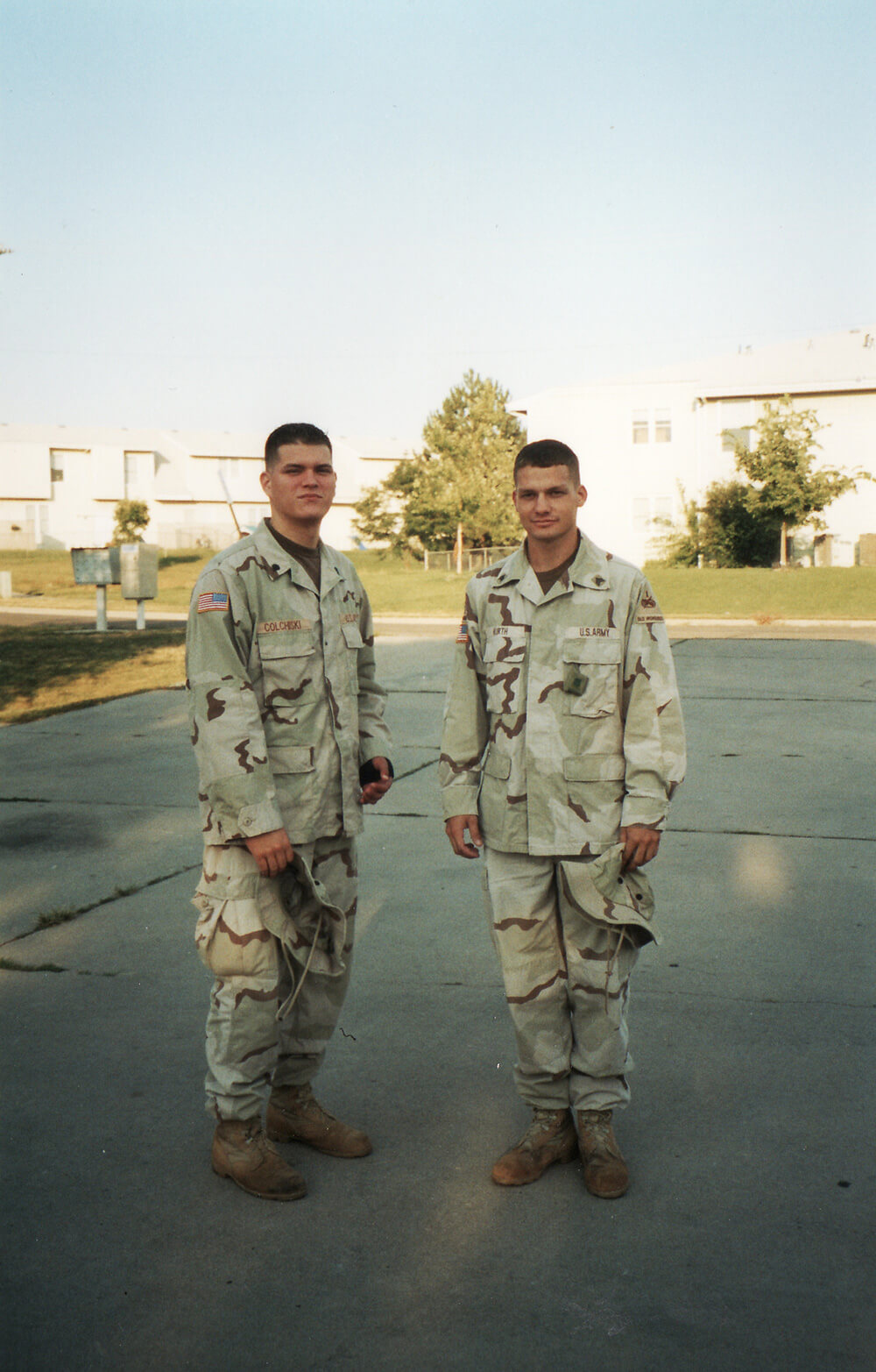 Keith with Michael Colchiski after returning from Iraq in 2003