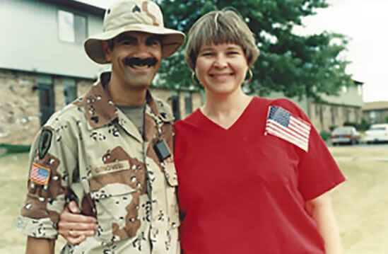 Iowa City, IA. July 4th, 1991 with Desert Storm pen pal and wife of 24 years Nancy Rowe