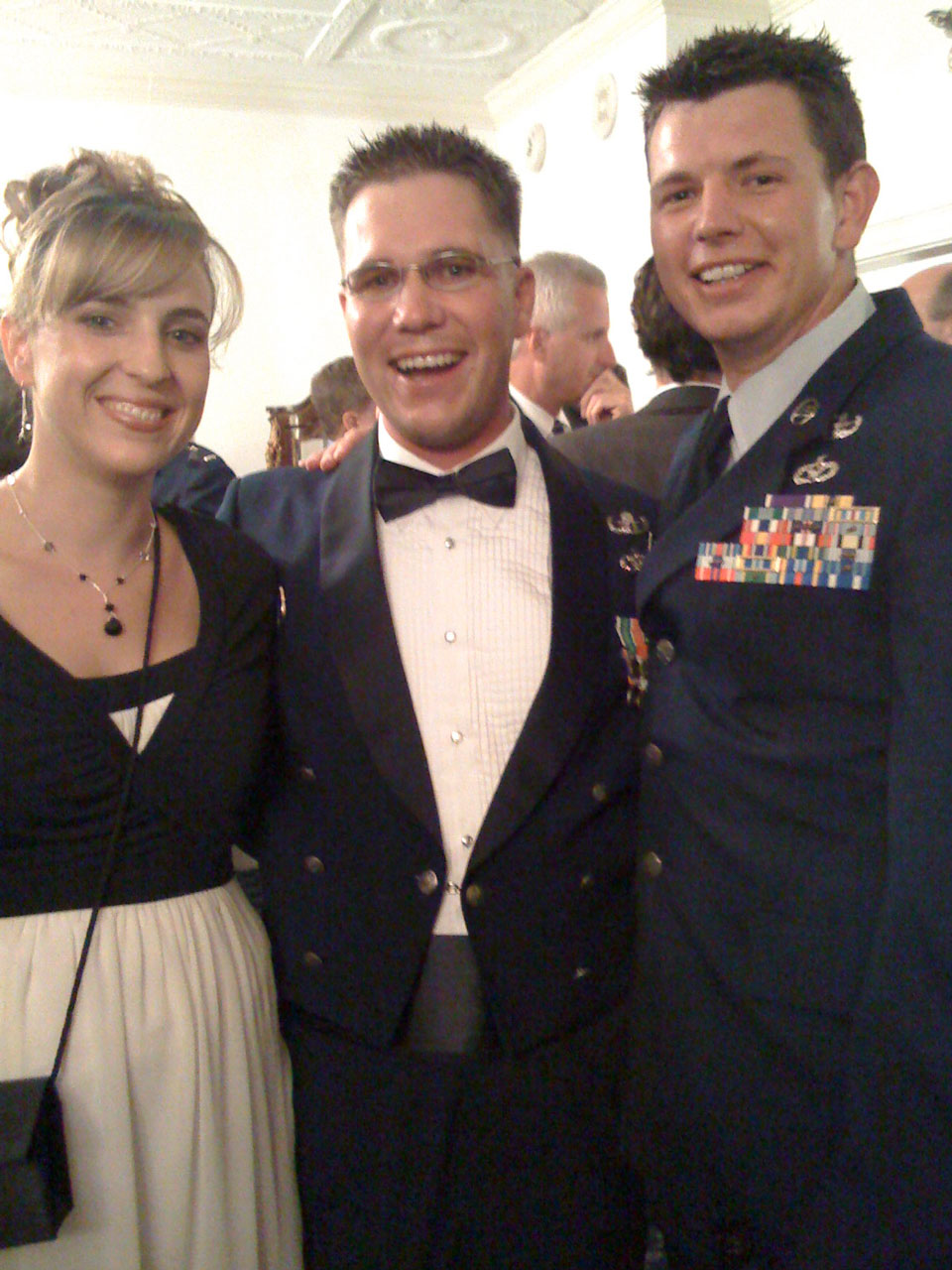 Adam’s teammate Eric Eberhard at the 12 Outstanding Airmen of the Year Awards.  Eric was the first to Adam’s side after being injured, provided lifesaving care.