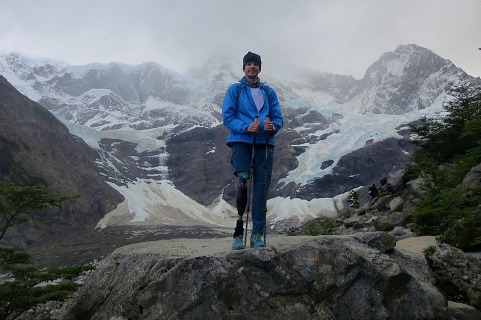 Adam in Torres Del Paine National Park, Chile, during a 9 day backpacking trip through Patagonia.