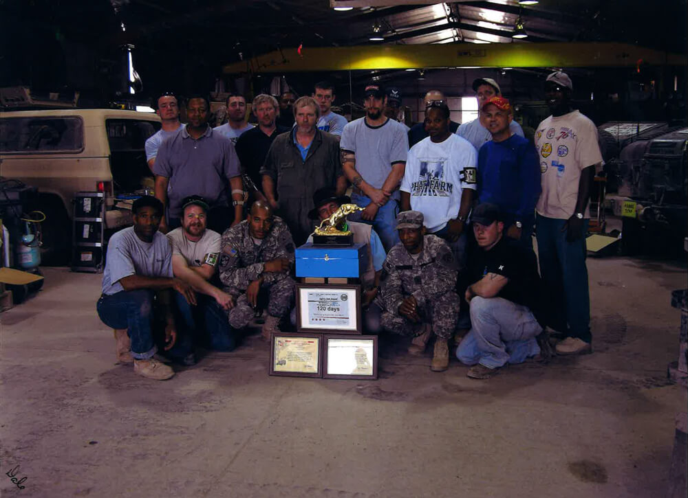 598th Combat Support Group augmented special equipment repairmen Log Base Seitz, Iraq 2005