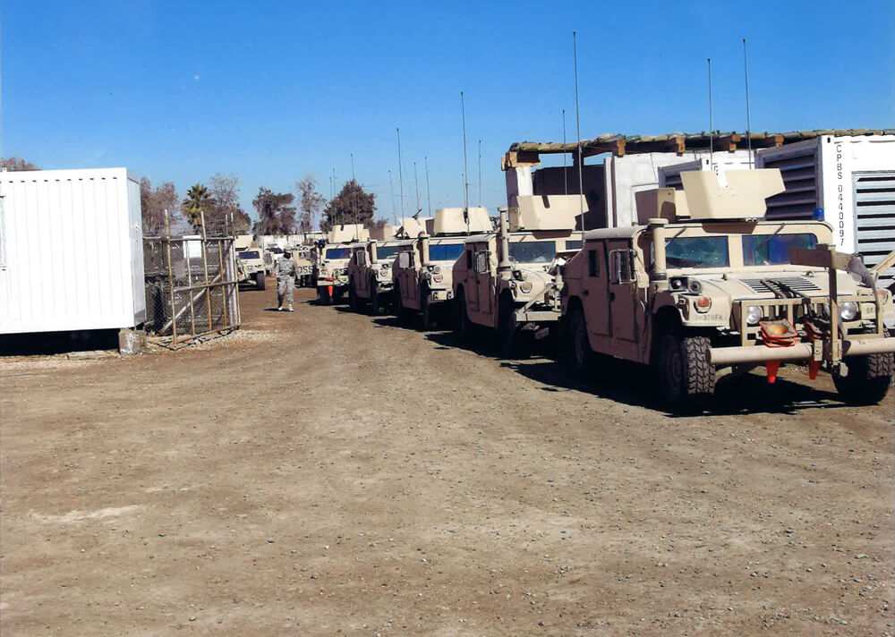 Hmvee up-armor programs for Infantry fighting vehicle in Baghdad, Iraq, 2006