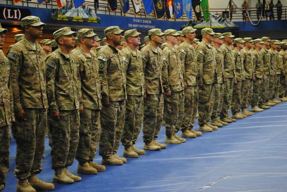 Welcome home ceremony the day they returned from Afghanistan