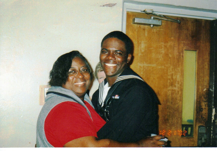 Brent with his grandma after his graduation from Boot Camp.