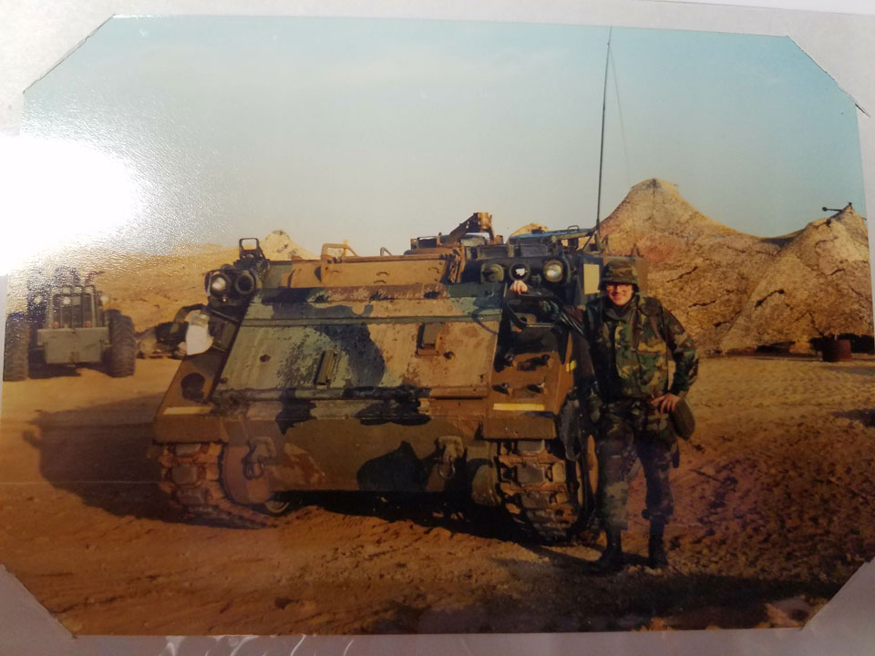One of Dan's defenders during Desert Storm