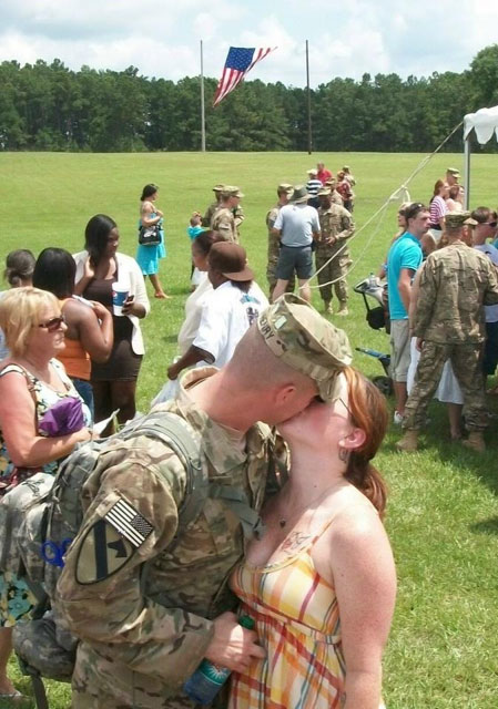 The pain of leaving a loved one for deployment