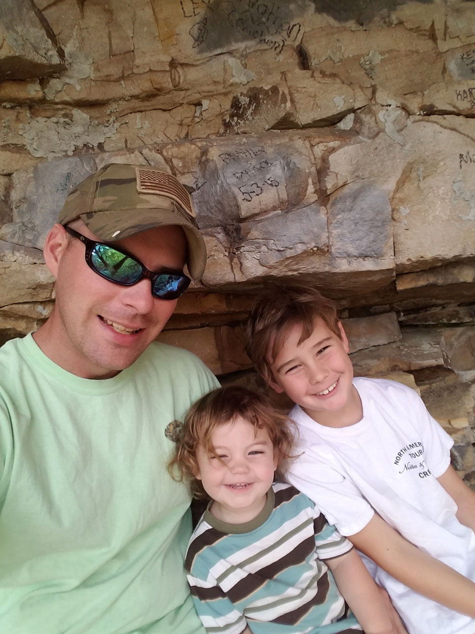 David taking his boys rock climbing on a day off.