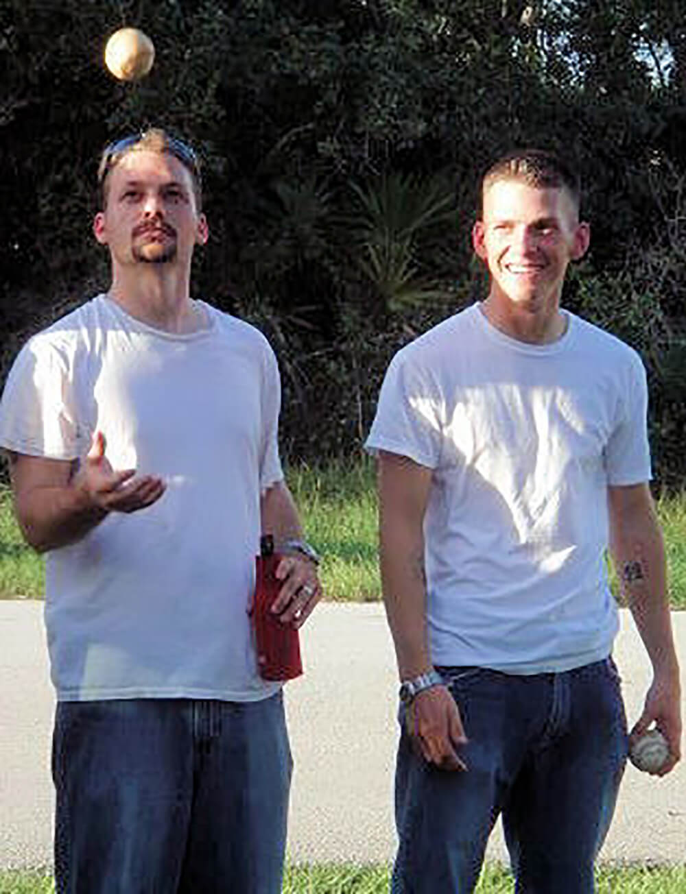 With his little brother at a family reunion in Florida 2007