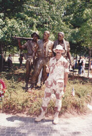 Desert Storm Victory Celebration – Washington, D.C.  Summer of 191. VN Vet Memorial Statue