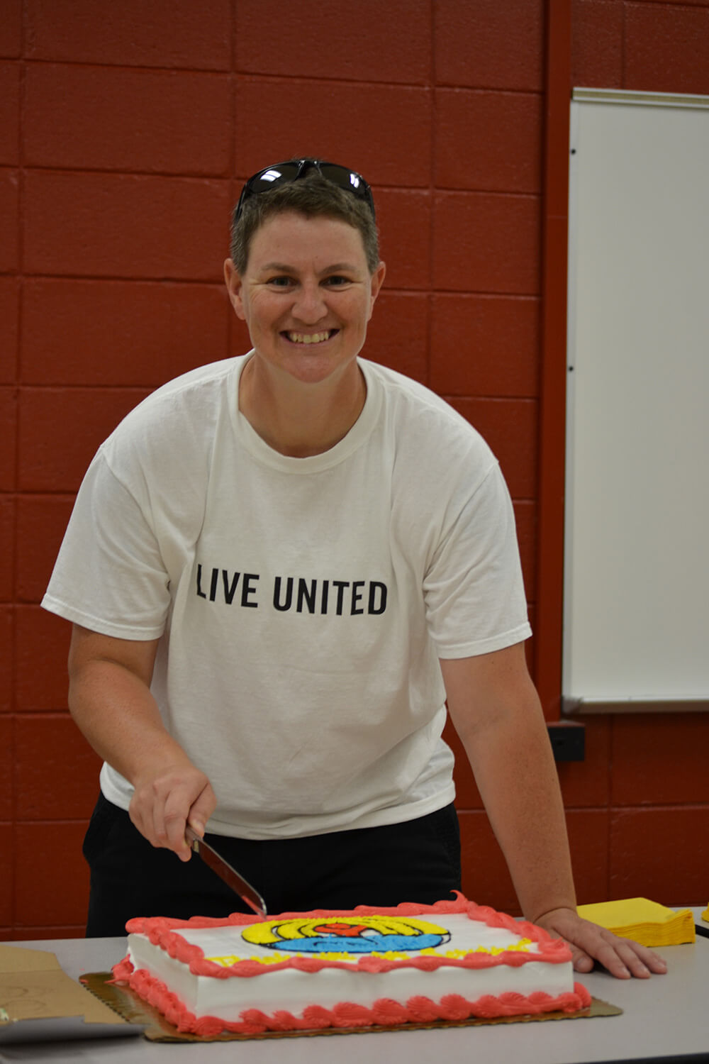 Lori at her Life Skills Class celebration