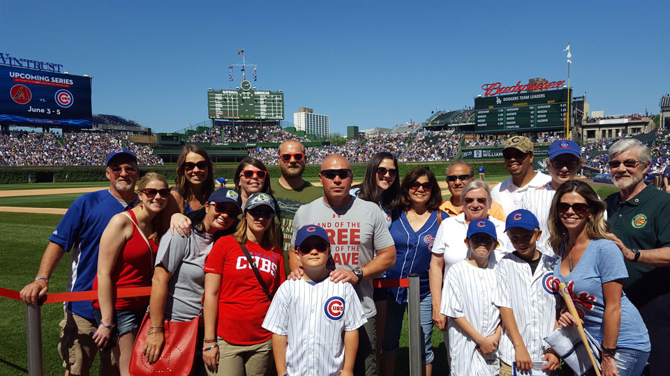 Cubs on Memorial Day. Throwing out 1st pitch.