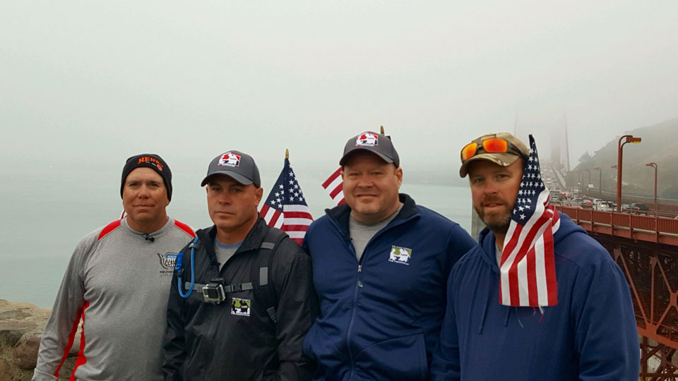 The last day of Walk Across America, crossing the Golden Gate Bridge.