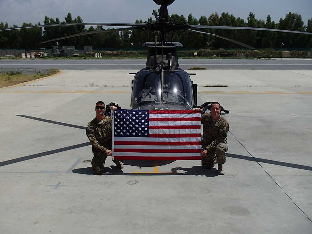 William with his pilot buddy Nathan Smith